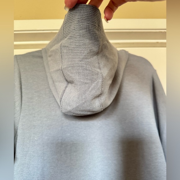 Tommy John Zen waffle knit hooded sweatshirt color, Quiet Shade Size Medium - Picture 6 of 13